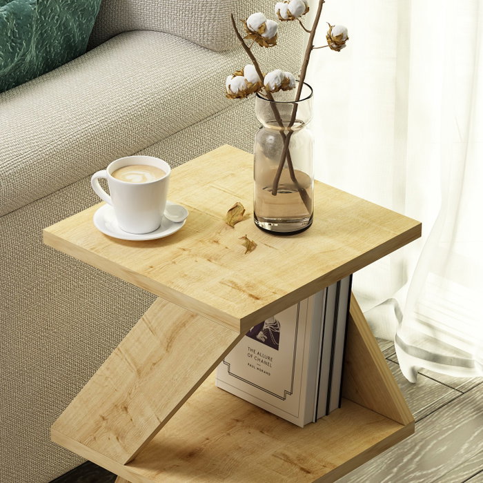 Hanah Home Albeni Sapphire Oak Mesa Lateral Roble Zafiro 30x50x30 cm Tablero Melamina 18mm